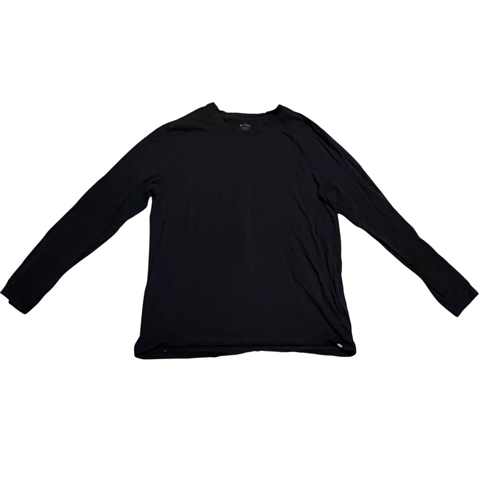 Figs Mens Super Soft Black Pima Cotton Long Sleeve Tee Shirt XL Nurse Underscrub